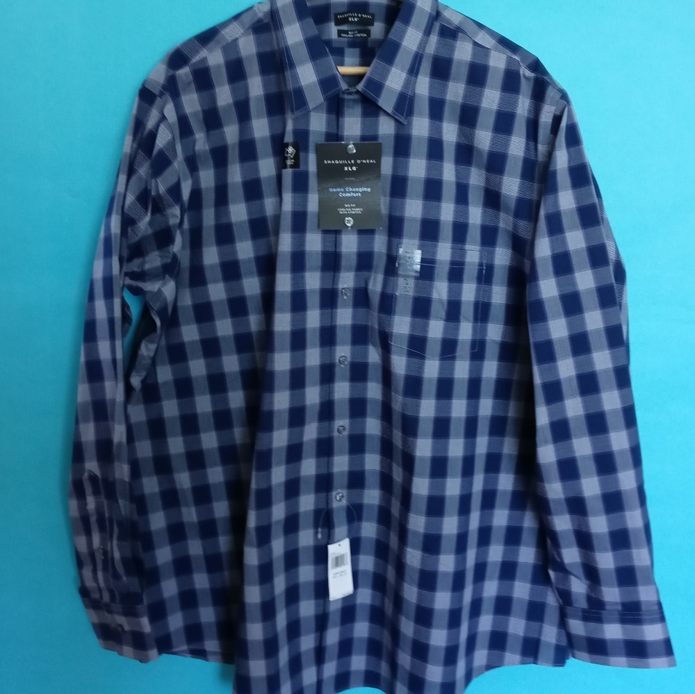 Shirt Shaquille O Neal Men  Button Up   Tall Fit 16 1/2  36/37   XLG  Purple New